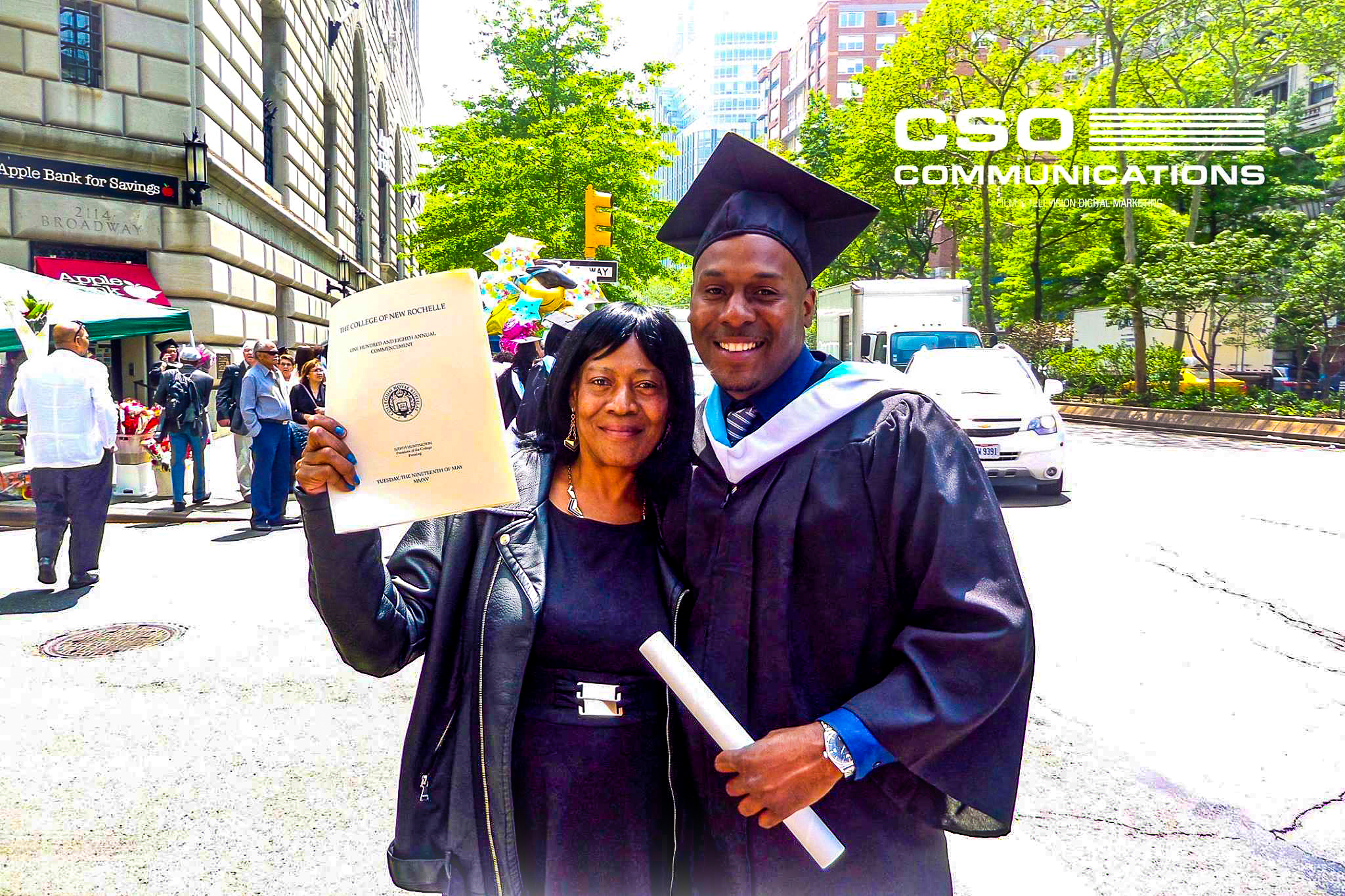 Chris Foye Graduates · Mom by His Side